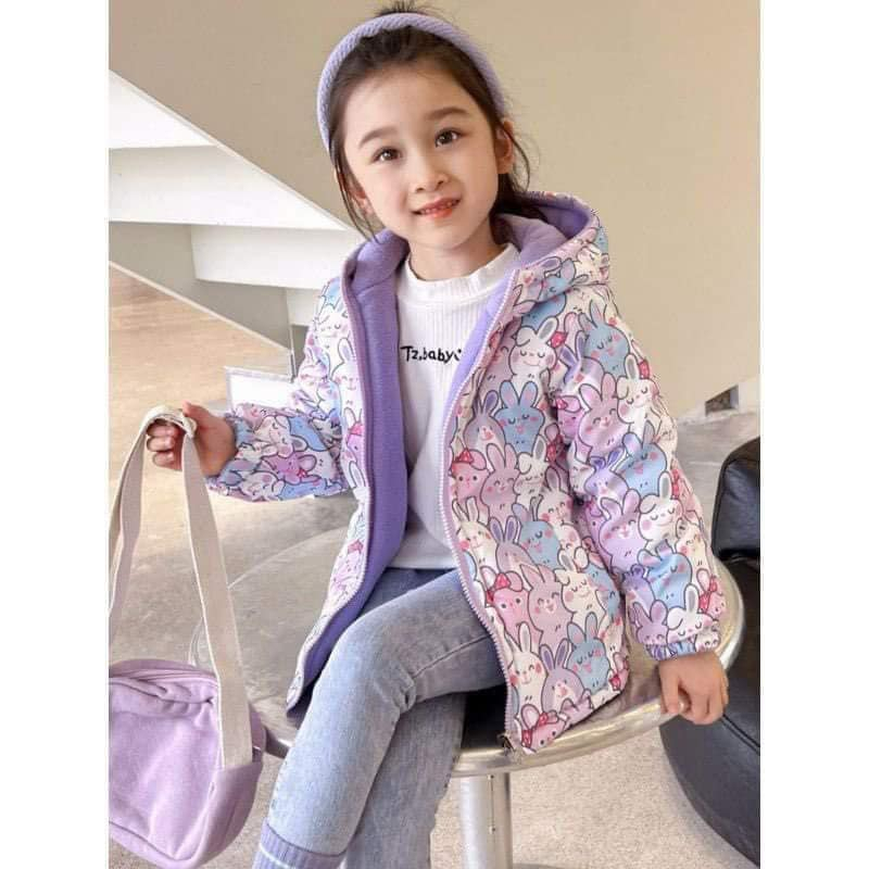 Áo khoác thỏ mặc được 2 mặt cho bé đủ size từ 13kg - 40kg
