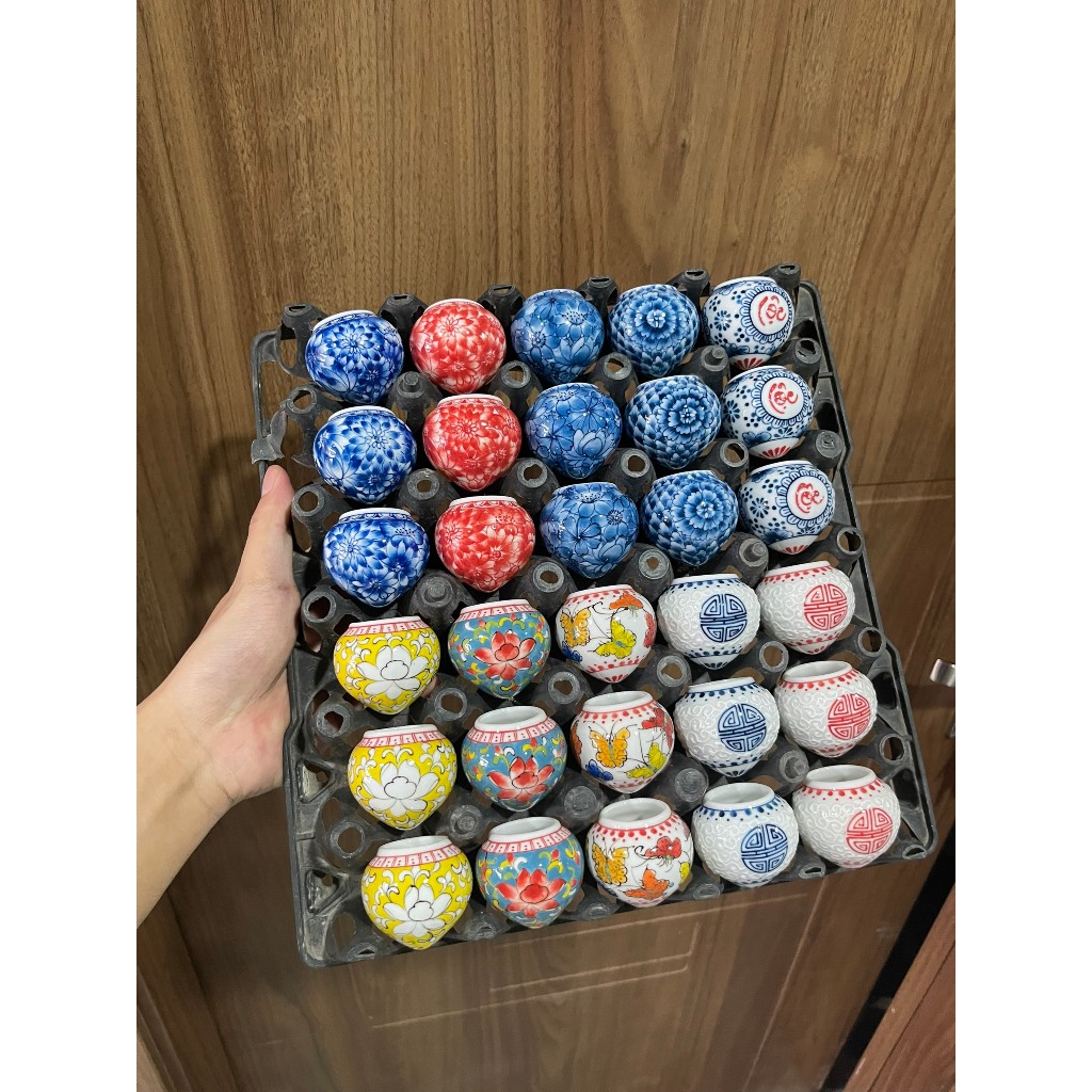 Cóng sứ chim Yến , Chòe Đất hàng Bát Tràng mẫu vẽ thủ công gắn sẵn tai