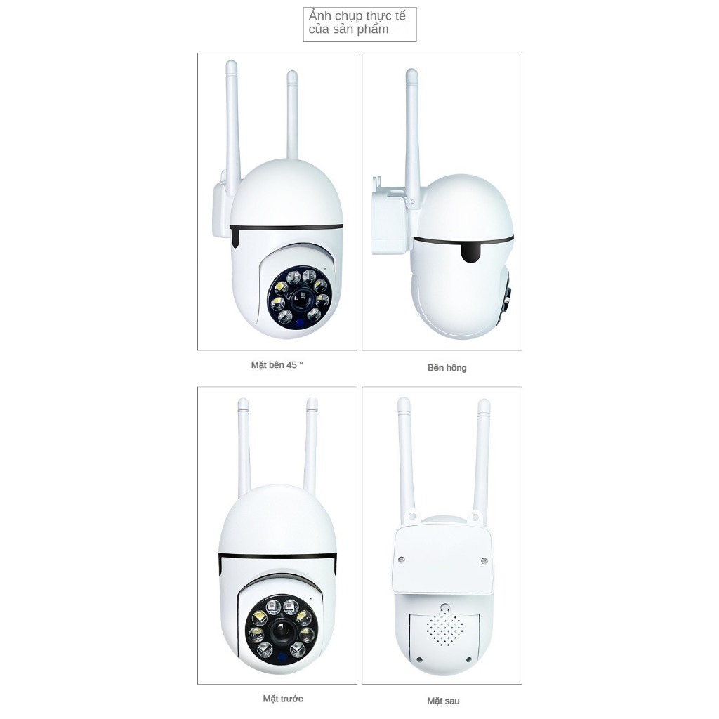 Camera wifi a7 máy quay an ninh không dây 5.0MP, quan sát 360 độ, Full HD, xem đêm có màu GD737