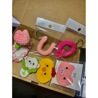 Móc khóa chữ len handmade | móc khóa tên theo yêu cầu | crochet name keychain