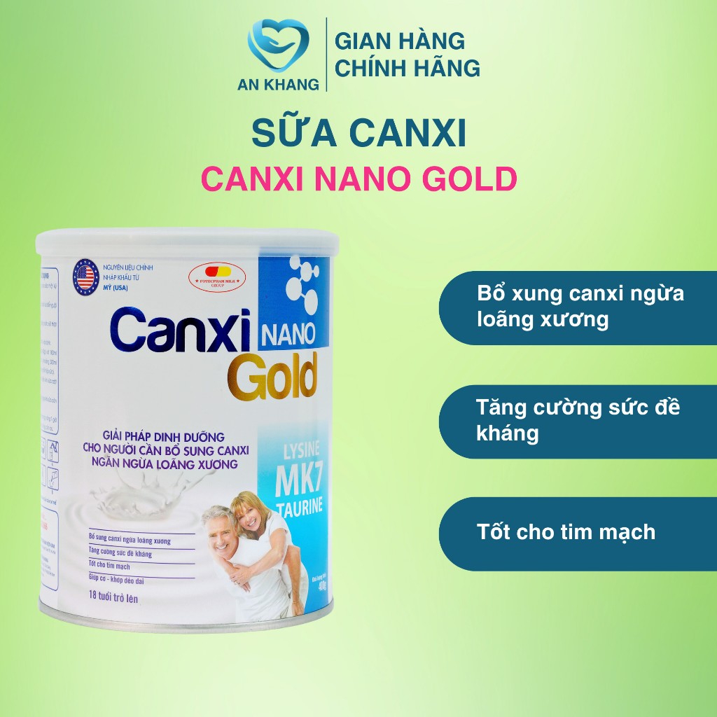 Sữa CanXi Cho Người Già Hỗ Trợ Xương Khớp Bổ Sung Canxi Ngăn Ngừa Loãng Xương CanXi Nano Gold Japa Kids