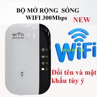 Kích sóng WIFI Repeater 300M, đổi được tên và mật khẩu Wifi khuếch đại và mở rộng sóng wifi chuẩn N