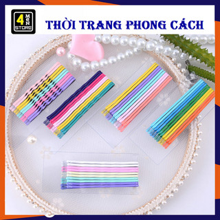 Set 10 kẹp tăm , kẹp tóc màu sắc đơn giản xinh xắn thời trang cho nữ - ghim tóc hàn quốc - ghim tăm cài tóc dễ thương