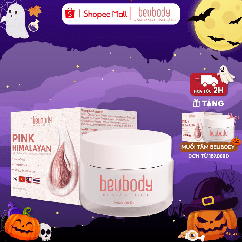 Tẩy tế bào chết SMOOTHIE BEUBODY muối hồng HIMALAYA 40g