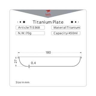Đĩa ăn Titanium Keith Ti5368 450ml