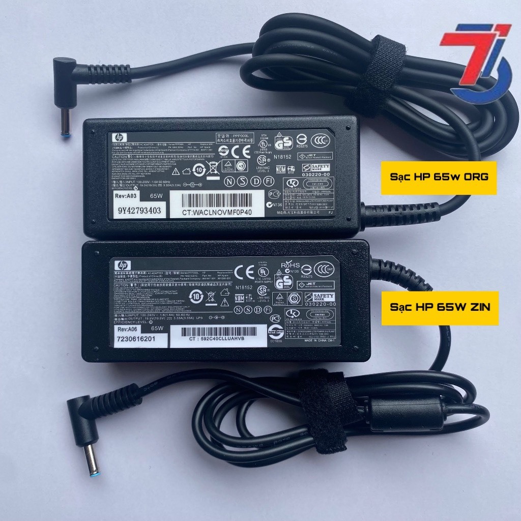 Sạc Laptop HP 19,5V-3.33A;HP 19,5V-4.7A Chân Kim Nhỏ 4.5*3.0MM loại tốt bảo hành 12 tháng-Adapter