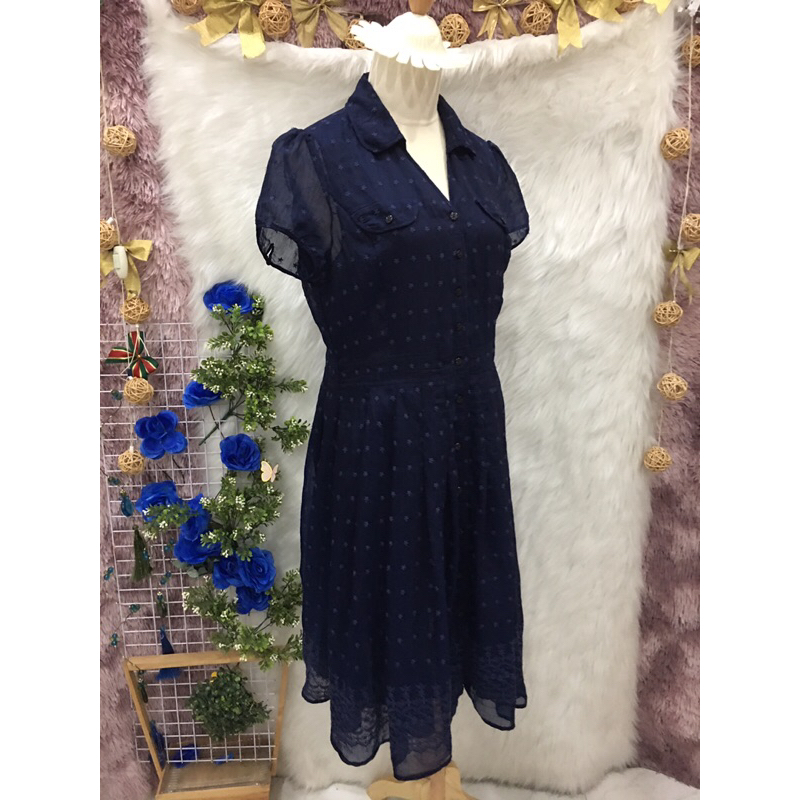 Đầm Voan Tơ CHÂTELAINE Cao Cấp 2 hand - Hàn Quốc- Size M