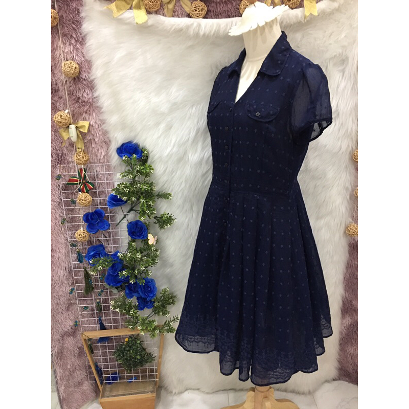 Đầm Voan Tơ CHÂTELAINE Cao Cấp 2 hand - Hàn Quốc- Size M