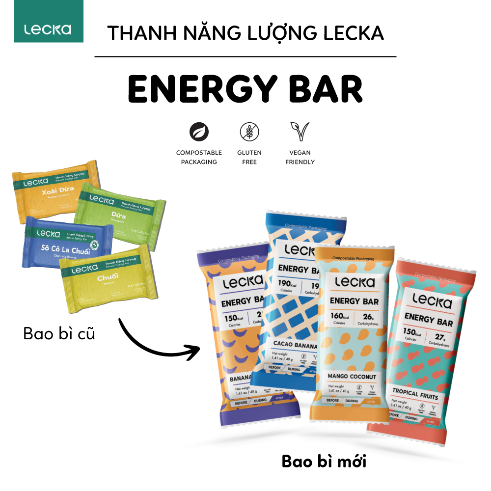 Thanh năng lượng Lecka Energy Bar 40g - Đủ vị