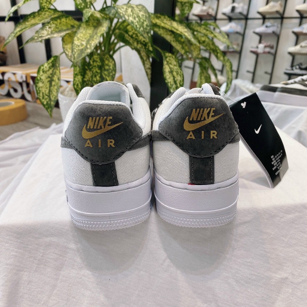 Giày Nike_AF1 Xám Lông Chuột Nam Nữ Bản Cao Cấp, Giày af1 Nam Nữ Màu Xám Trắng Da Lộn Đế Air Full PK, Kiểu Dáng BaSic
