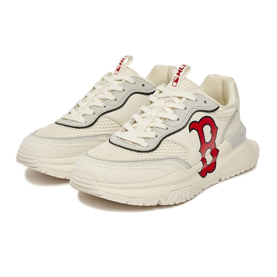 Giày MLB Chunky Runner Boston Red Sox Ivory, Sneaker MLB Liner Mid màu trắng NY đen, Giày MLB cổ thấp nam nữ. Mlb mới