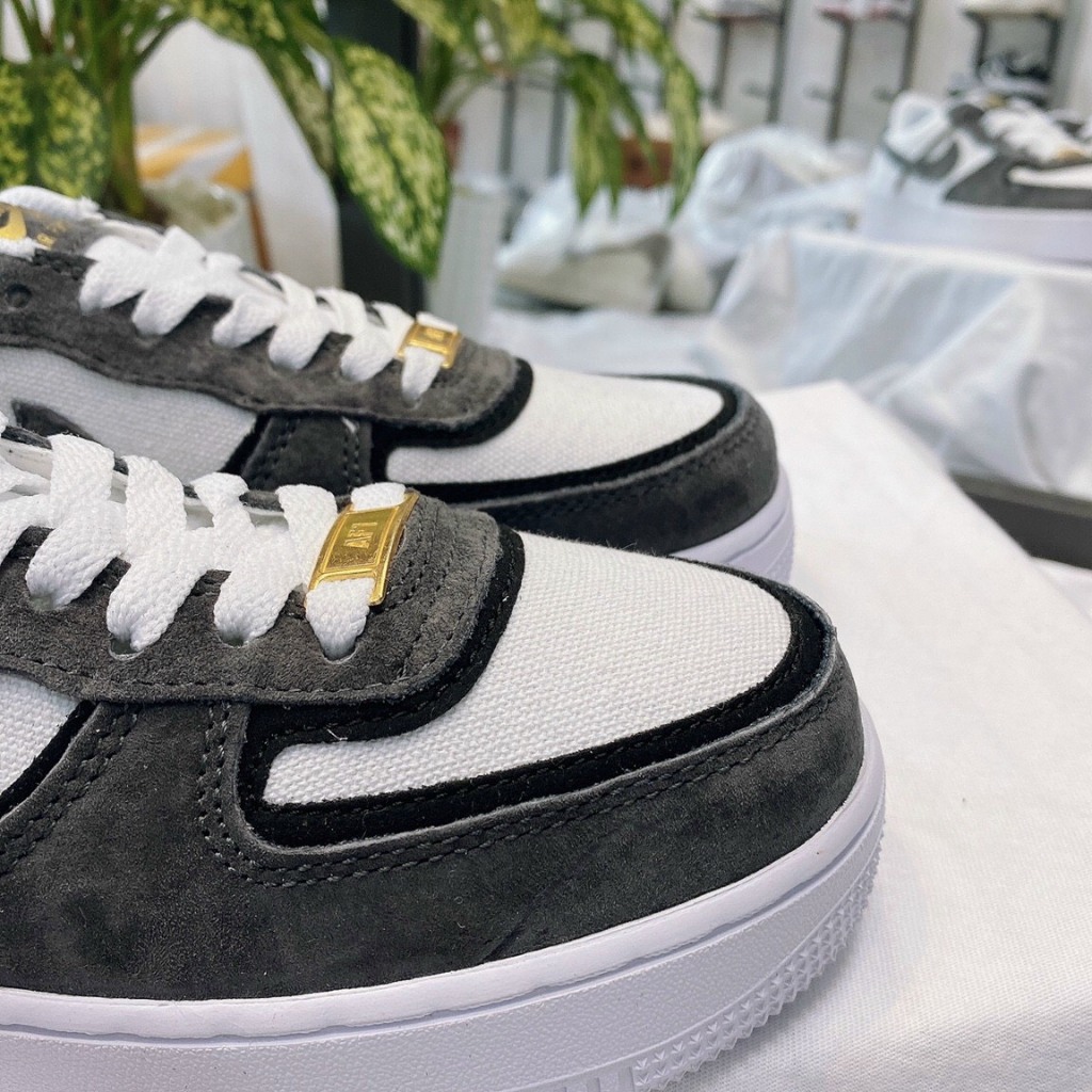 Giày Nike_AF1 Xám Lông Chuột Nam Nữ Bản Cao Cấp, Giày af1 Nam Nữ Màu Xám Trắng Da Lộn Đế Air Full PK, Kiểu Dáng BaSic