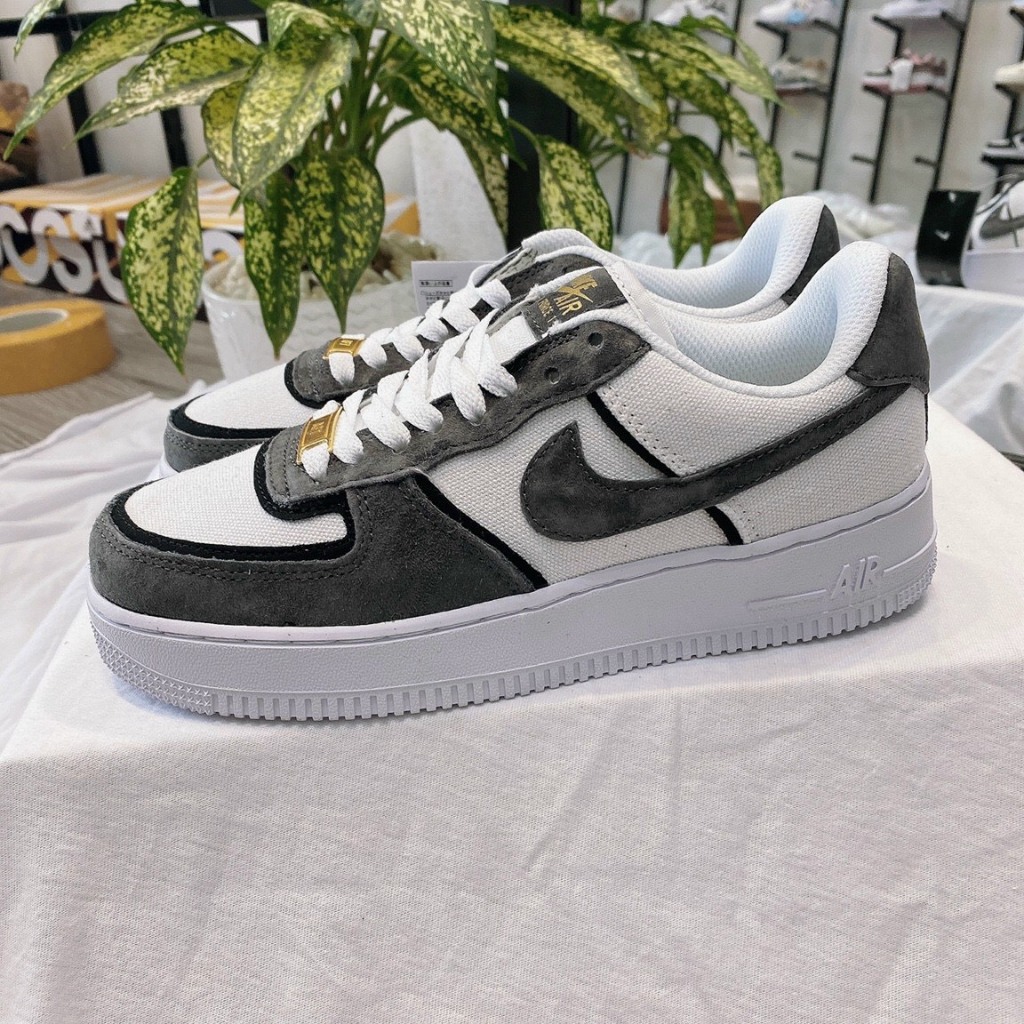Giày Nike_AF1 Xám Lông Chuột Nam Nữ Bản Cao Cấp, Giày af1 Nam Nữ Màu Xám Trắng Da Lộn Đế Air Full PK, Kiểu Dáng BaSic