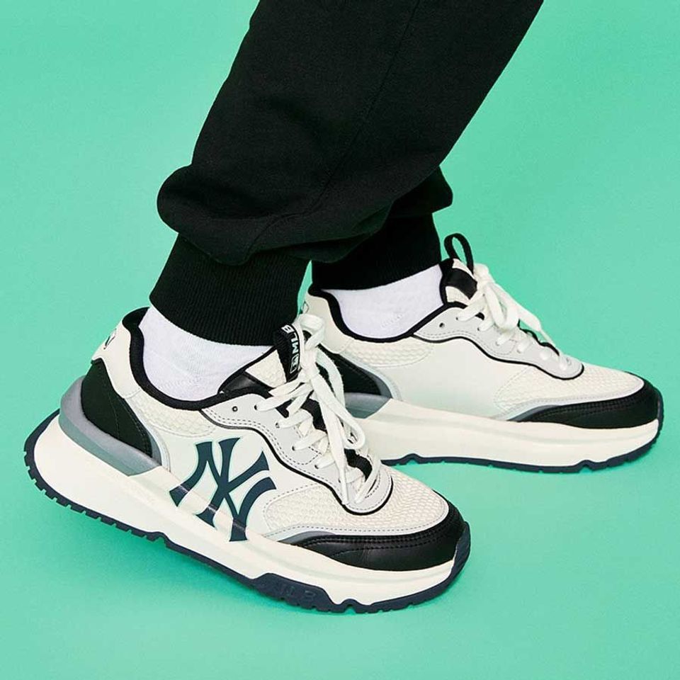 Giày MLB Chunky Runner New York Yankees Black, Sneaker MLB Liner Mid màu trắng NY đen, Giày MLB cổ thấp nam nữ. Mlb mới