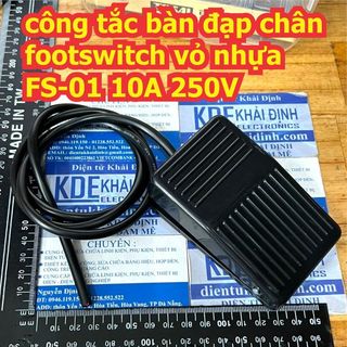Công tắc bàn đạp chân footswitch vỏ nhựa FS-1 FS-01 / SZFS-01 10A 250V dây dài 10cm / 1m / 2m kde4329