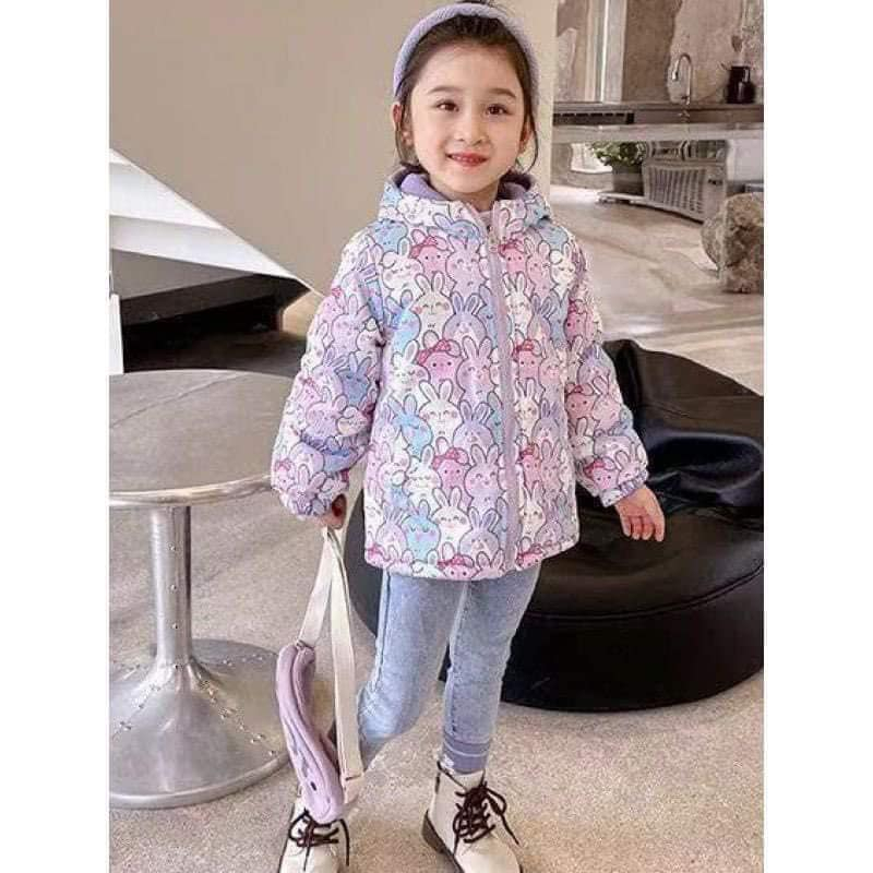 Áo khoác thỏ mặc được 2 mặt cho bé đủ size từ 13kg - 40kg