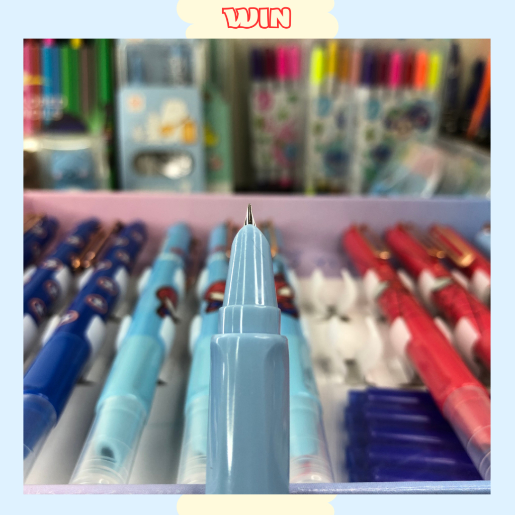 Bút máy bấm tẩy xóa được ngòi êm nhiều mẫu dễ thương cute cho học sinh cấp 1