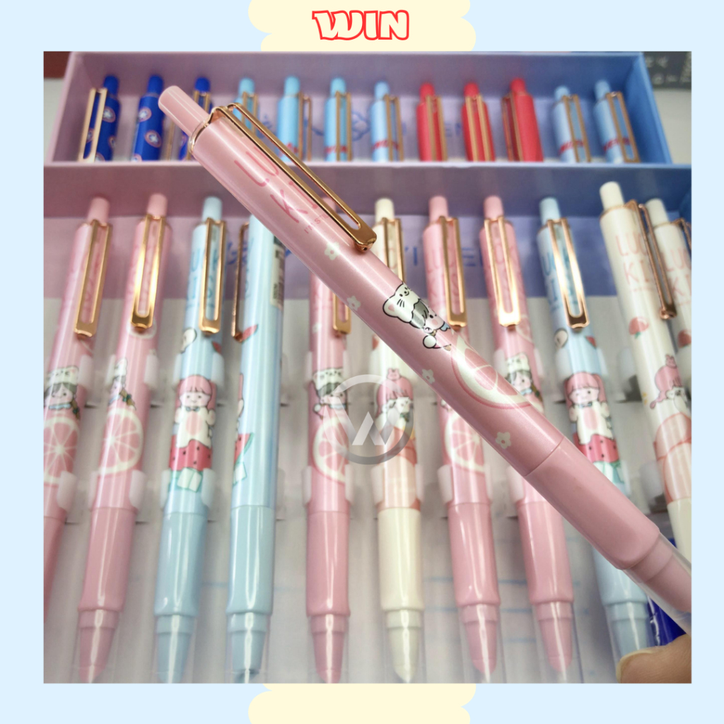 Bút máy bấm tẩy xóa được ngòi êm nhiều mẫu dễ thương cute cho học sinh cấp 1