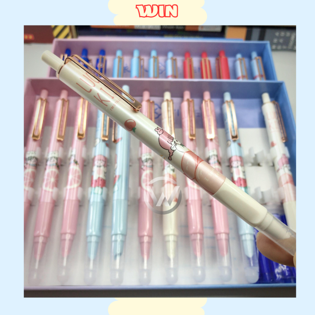 Bút máy bấm tẩy xóa được ngòi êm nhiều mẫu dễ thương cute cho học sinh cấp 1