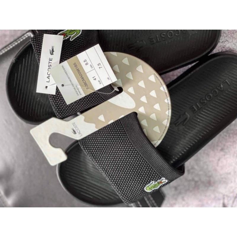 Dép quai ngang Lacoste Diapositives Lacoste Homme Croco Plusieurs couleurs et taille