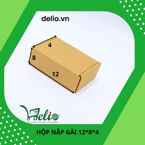 Combo 20 hộp giấy carton nắp gài KT 12x8x4, gói hàng, gói quần áo  - DELIO