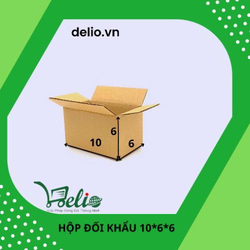 Hộp giấy carton KT 10x6x6 đóng hàng, gói hàng  - DELIO