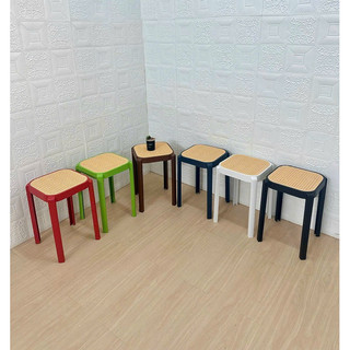 Combo 06 ghế đôn nhựa giả mây