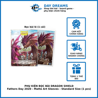 Phụ kiện Card Game Sleeves Lẻ: Dragon Shield Fathers Day 2020 - Matte Art Sleeves - Standard Size (1 pcs)