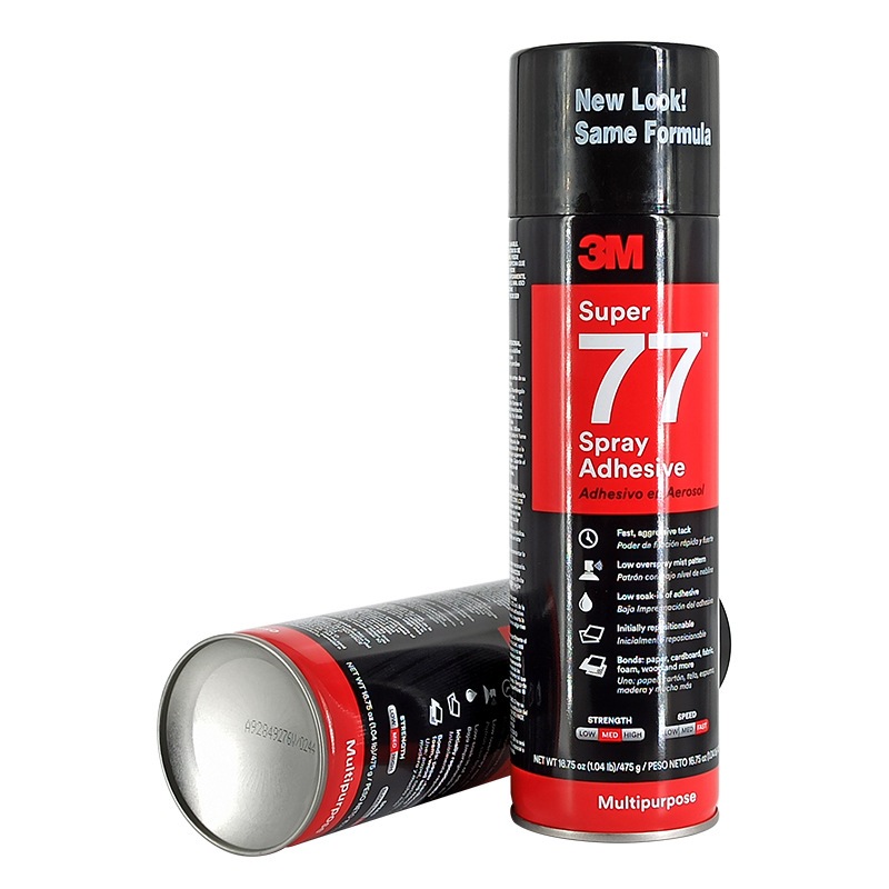 Keo xịt đa năng 3M Super 77 phun đơn giản khô nhanh, siêu dính, dán tranh, ván gỗ Keo xịt dán tường