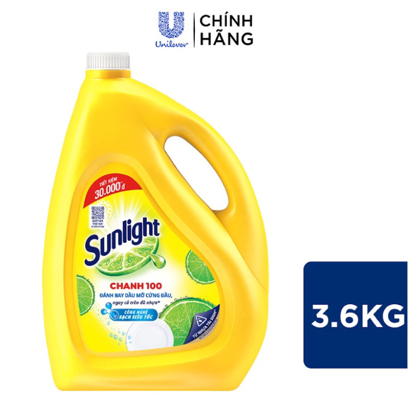 NƯỚC RỬA CHÉN SUNLIGHT CHANH 100 3,6kg