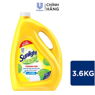 Nước rửa chén sunlight chanh 100 3,6kg