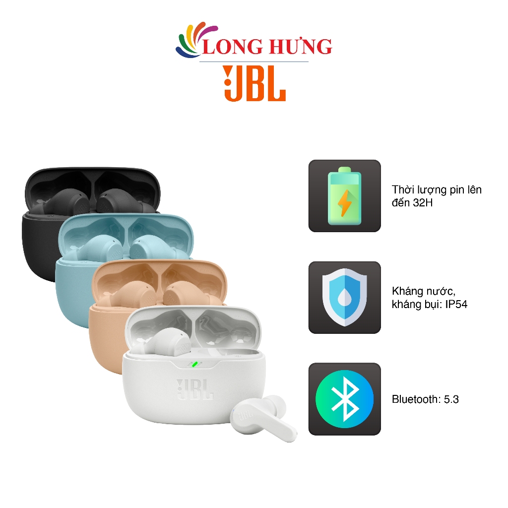 Tai nghe Bluetooth True Wireless JBL Wave Beam - Hàng chính hãng