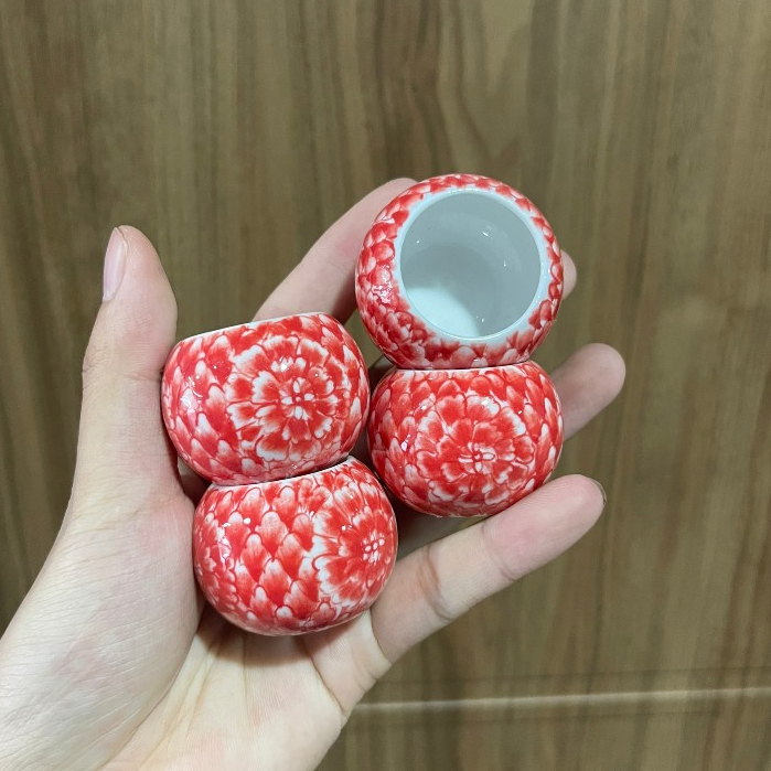 Cóng sứ chim Yến , Chòe Đất hàng Bát Tràng mẫu vẽ thủ công gắn sẵn tai