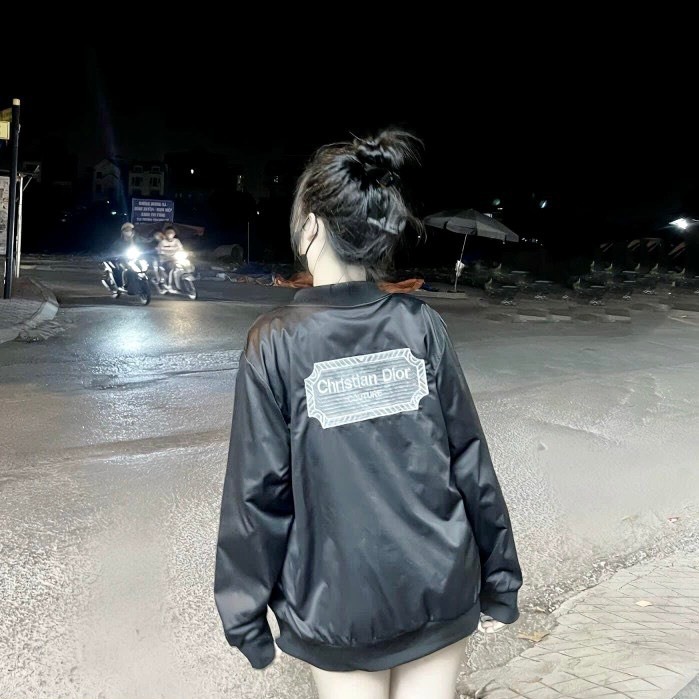 A11-Áo Khoác , Áo Khoác Bomber Christann Di.or Logo Thêu Lưng Cực Nét