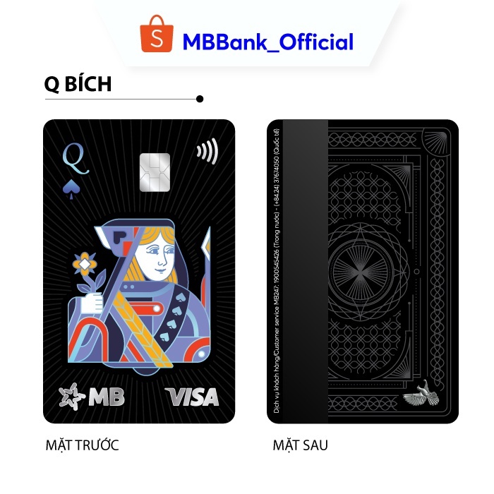 Dịch vụ phát hành thẻ MB Hi Visa Collection - Bộ sưu tập Queen Collection - Thẻ Q Bích