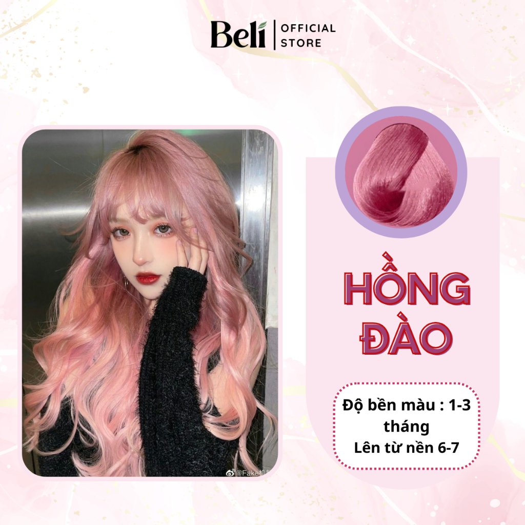Thuốc Nhuộm Tóc KOOLPRO Màu HỒNG ĐÀO Kèm Tẩy - Tuýp 100g - Beli Official Store