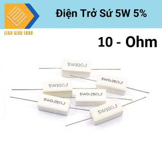 Điện trở công suất 10 ohm 5w điện trở sứ 5w sai số 5%, điện trở 10ohm