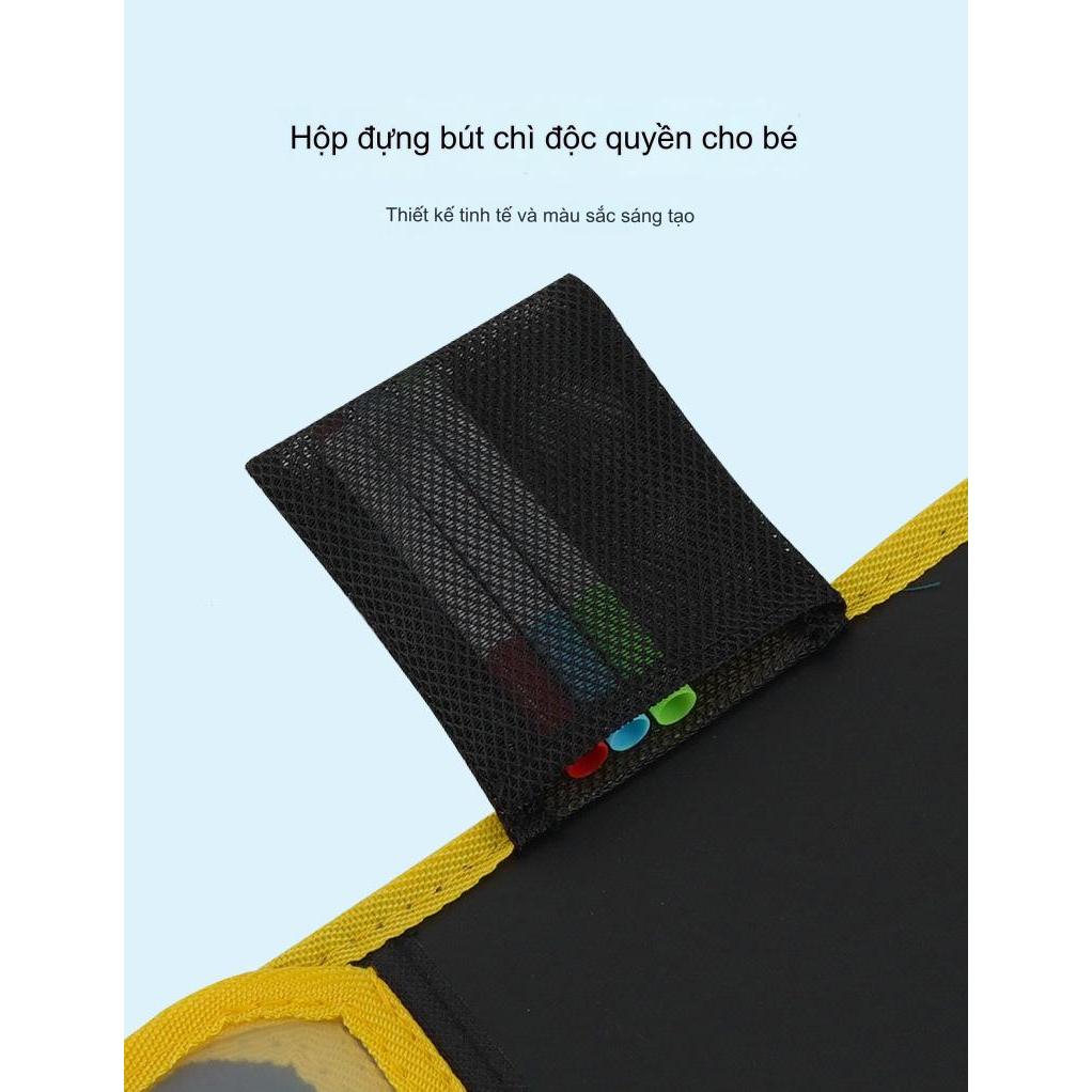 Đồ Chơi sách vẽ, tập vẽ, sổ vẽ tô màu tự xóa graffiti phát sáng chất tiệu PP bọc vải TẶNG KÈM BÚT - Metis