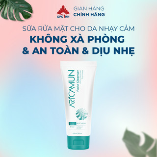 Sữa rửa mặt  ARICAMUN FACIAL CLEANSER Làm sạch,bảo vệ màng ẩm và dưỡng da mụn Tuýp 100ml