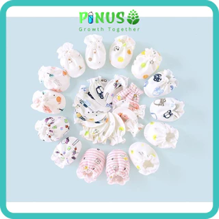 Combo 1 đôi  bao  tay 1 đôi  bao  chân  cho  bé  sơ  sinhh, Mẹ  Bé  Pinus, Bao  tay  chân  siêu  cute  mềm  mại cho  bé