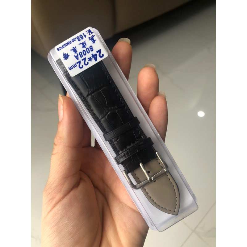 DÂY DA ĐỒNG HỒ NAM VÂN CÁ SẤU ÉP SIZE 24mm & 26mm