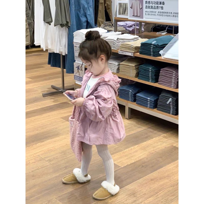 Bộ áo khoác hồng 3 món phong cách Hàn cho bé gái