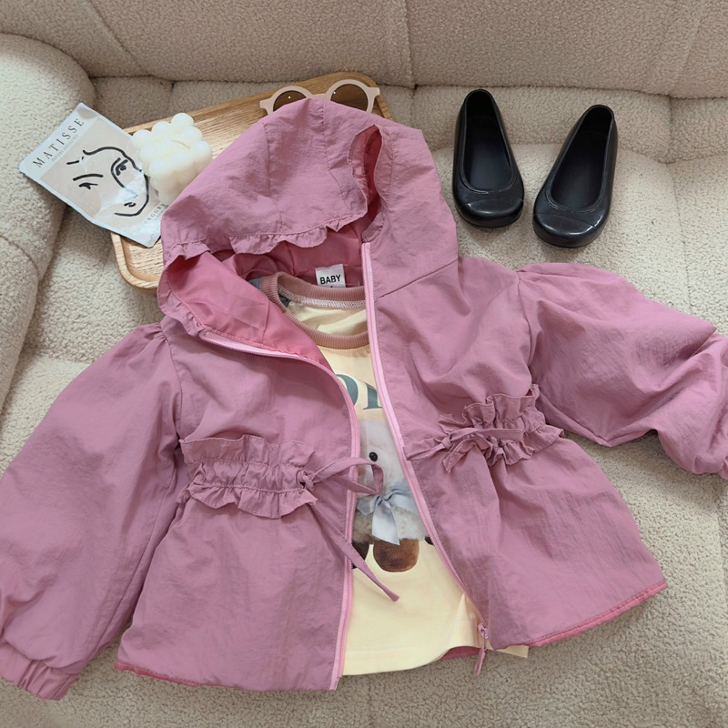 Bộ áo khoác hồng 3 món phong cách Hàn cho bé gái