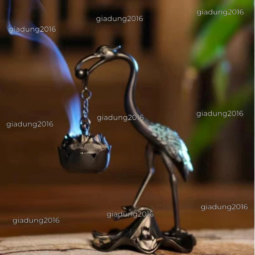 Lư đốt hương trầm hình hồng hạc 🌏FREE SHIP🌎 vừa đốt trầm vừa trang trí