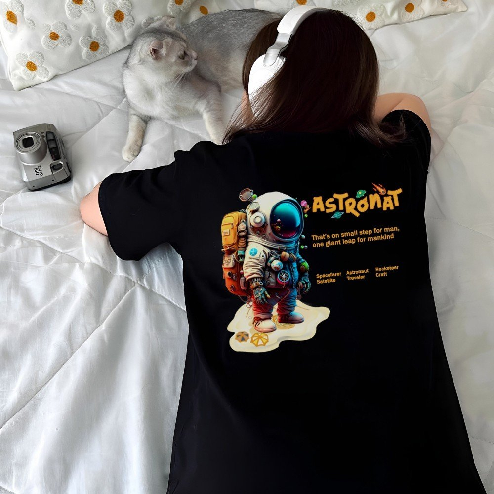 Áo thun WEED EVERYDAY Astronat Man 1421 cotton 75% tay lỡ unisex