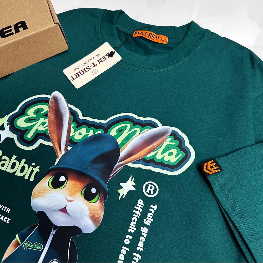 Áo phông Rabbit Jacket 1453 WEED EVERYDAY form rộng tay lỡ unisex