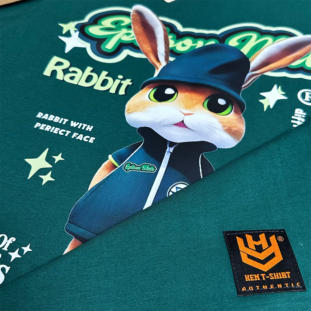 Áo phông Rabbit Jacket 1453 WEED EVERYDAY form rộng tay lỡ unisex