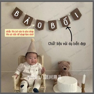 Dây tên bé chất dạ trang trí phòng tường bé - by LemonDecor