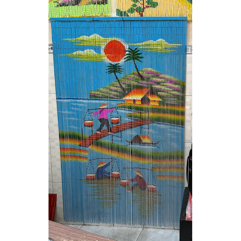 MÀN ỐNG TRÚC TRE CÓ HÌNH ĐỦ MẪU - TRÚC TRE KHÔNG HÌNH TREO CỬA - MÀNH RÈM ỐNG TRÚC TRE