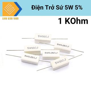 Điện trở công suất 1 kohm 5w điện trở sứ 5w sai số 5%, điện trở 1k